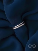 The Sparkling Skyline- Silver Layered Ring