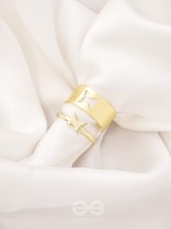 The Missing Moth- Set of Two Golden Rings