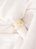 The Missing Moth- Set of Two Golden Rings