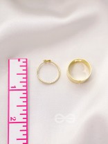 The Missing Moth- Set of Two Golden Rings