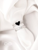 String of Hearts- Set of Two Silver Rings