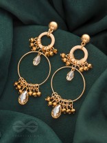 The Autumn Vibes- Golden Beads Earrings