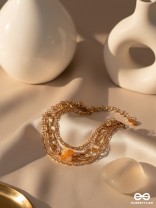 The Daisy Chain- Golden Statement Bracelet