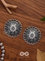 The Sterling Sun-  Oxidized Stud Earrings