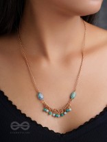 The Pearly Smile- Golden Beads Necklace With Anti-Tarnish Coating