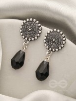The Moonlit Rain- Tiny Trinket Earrings (Raven Black)