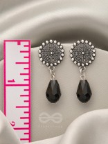 The Moonlit Rain- Tiny Trinket Earrings (Raven Black)
