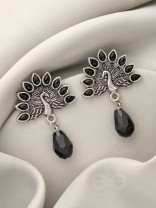 Wings of Fire- Tiny Trinket Earrings (Jade Black)