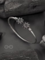 Ups-a-Daisy- Oxidised Bangle Bracelet