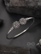 Full Bloom - Oxidised Bangle Bracelet