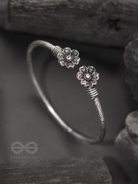 Shrinking Violets- Oxidised Bangle Bracelet