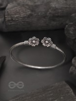Shrinking Violets- Oxidised Bangle Bracelet