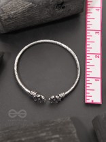 Shrinking Violets- Oxidised Bangle Bracelet