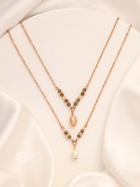 The Blazing Sleet- Golden Layered Necklace With Anti-Tarnish Coating 