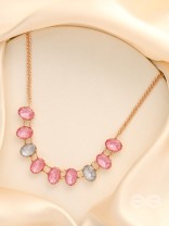 Garland Of Wild Roses- Golden Embellished Necklace With Anti-Tarnish Coating 