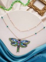 Chitrang- The Colorful Butterfly - Stones And Sequins Embroidered Necklace With Anti-Tarnish Coating 