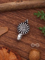 A MYSTIC CHAKRA - OXIDISED PRESS-ON NOSEPIN