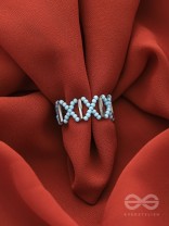 The Color Pop- Stretchable Arctic Blue Beaded Ring