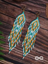 The Magma Ocean- Golden Embellished Earrings