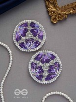 Samstara- Adorned with Flowers- Stones, Beads and Sequins Embroidered Earrings