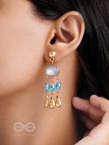 The Radiant Rains- Golden Embellished Earrings
