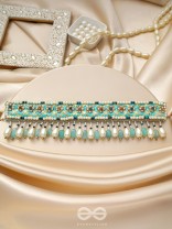 Dhrti - A Mythical Shore - Pearls And Beads Hand Embroidered Choker Necklace
