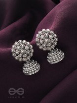 The Snowy Forest - Oxidised Jhumka Earrings