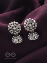 The Snowy Forest - Oxidised Jhumka Earrings