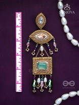 Akshan- The Divine Eye- Pearls and Stones Embroidered Earrings 