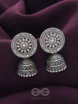 The Sun Glare- Oxidised Jhumka Earrings