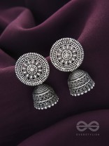 The Sun Glare- Oxidised Jhumka Earrings