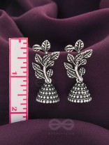 Branch Out- Oxidised Jhumka Earrings