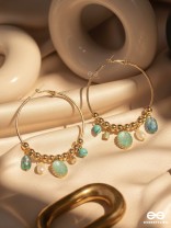 The Jazzy Cosmos- Golden Embellished  Earrings