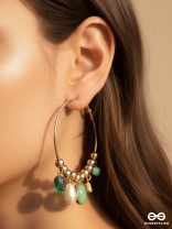 The Jazzy Cosmos- Golden Embellished  Earrings