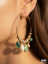 The Jazzy Cosmos- Golden Embellished  Earrings