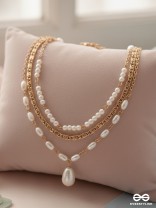  Drops of Sunlight- Golden Pearl Choker Necklace