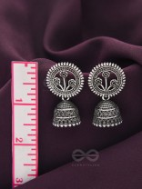 In Full Bloom- Oxidised Jhumka Earrings