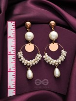 The Ivory Moon- Golden Pearl Earrings