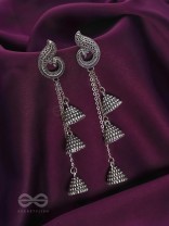 The Tolling Bells- Oxidised Jhumka Earrings
