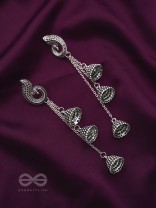 The Tolling Bells- Oxidised Jhumka Earrings