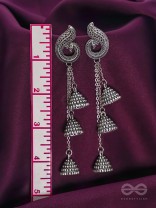 The Tolling Bells- Oxidised Jhumka Earrings