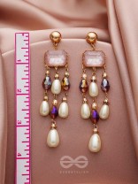 The Jazzy Chandelier- Golden Embellished Earrings