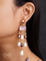 The Jazzy Chandelier- Golden Embellished Earrings