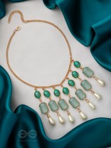 The Royal Grace- Golden Embellished Necklace With Anti-Tarnish Coating