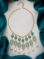 The Royal Grace- Golden Embellished Necklace With Anti-Tarnish Coating