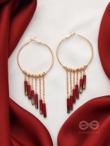 The Waxing Moon- Golden Embellished Earrings