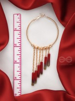 The Waxing Moon- Golden Embellished Earrings