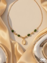 The Sun Belt- Golden Embellished Necklace With Anti-Tarnish Coating