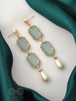The Mirror Image- Golden Embellished Earrings