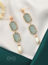 The Mirror Image- Golden Embellished Earrings
